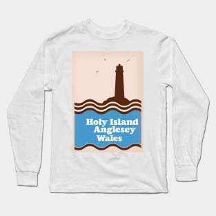 Holy Island, Anglesey, Wales travel poster Long Sleeve T-Shirt